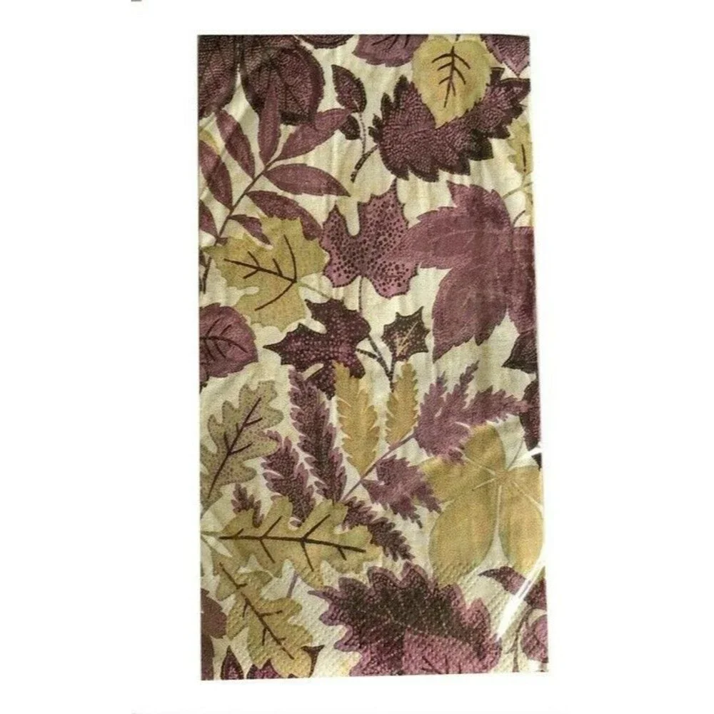Autumn Purple Amethyst Paper Napkins Towels Buffet Bathroom Guest 20 Count 2 pk